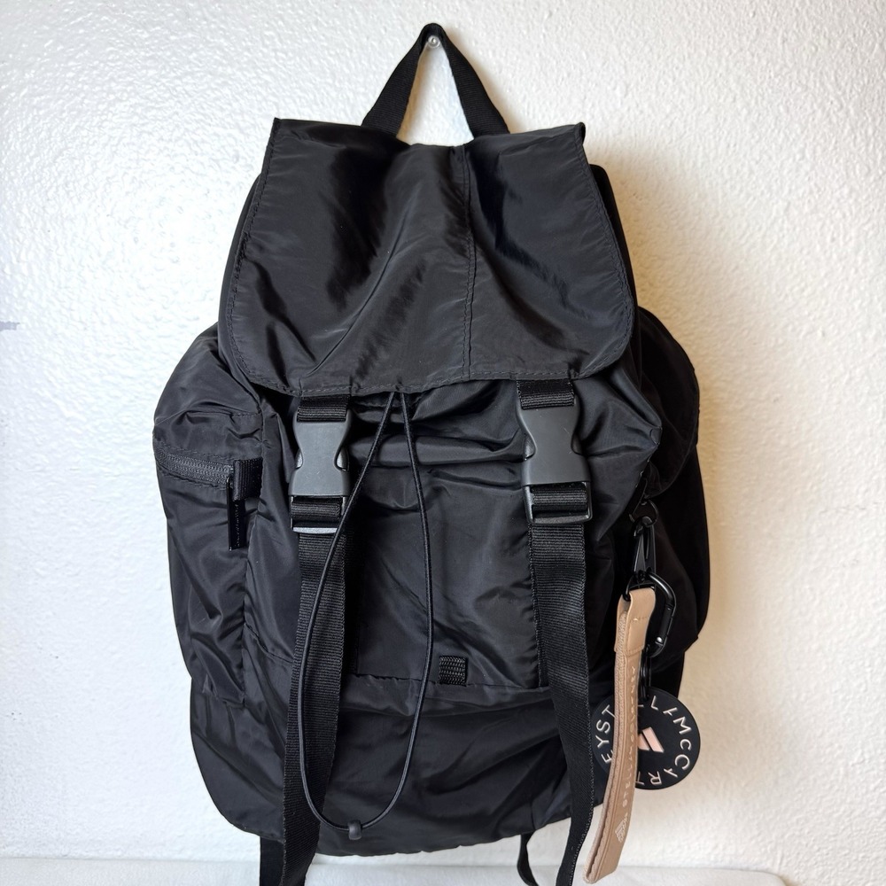 Adidas Stella McCartney Black Backpack Classic Drawstring Athletic Gym Bag